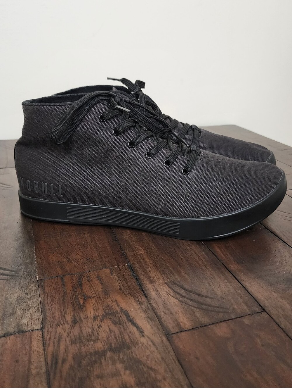NOBULL Men’s Black High-Top Trainer 9.5 Workout Gymwear Athletic Canvas Sneaker